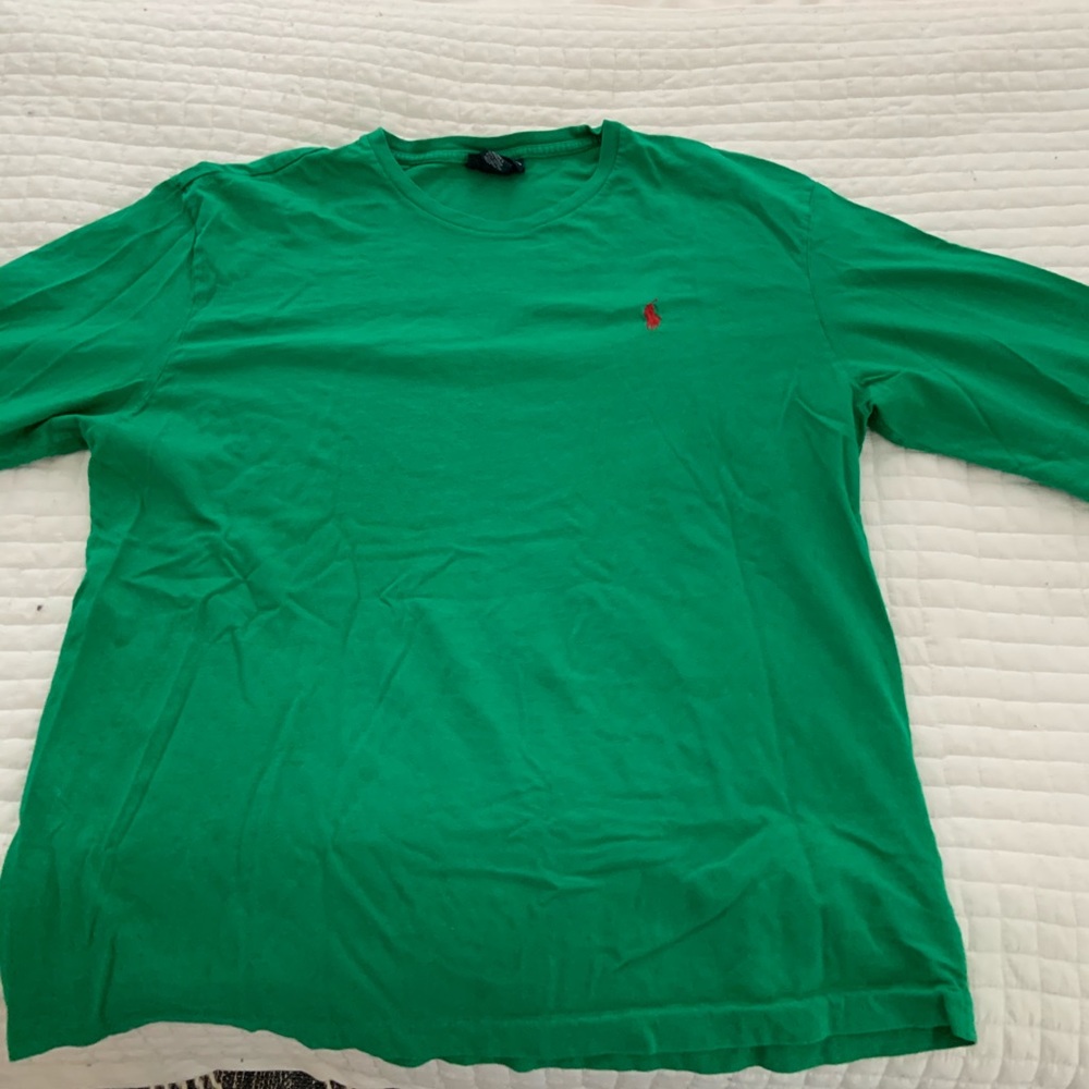 Green long sleeve Polo t-shirt